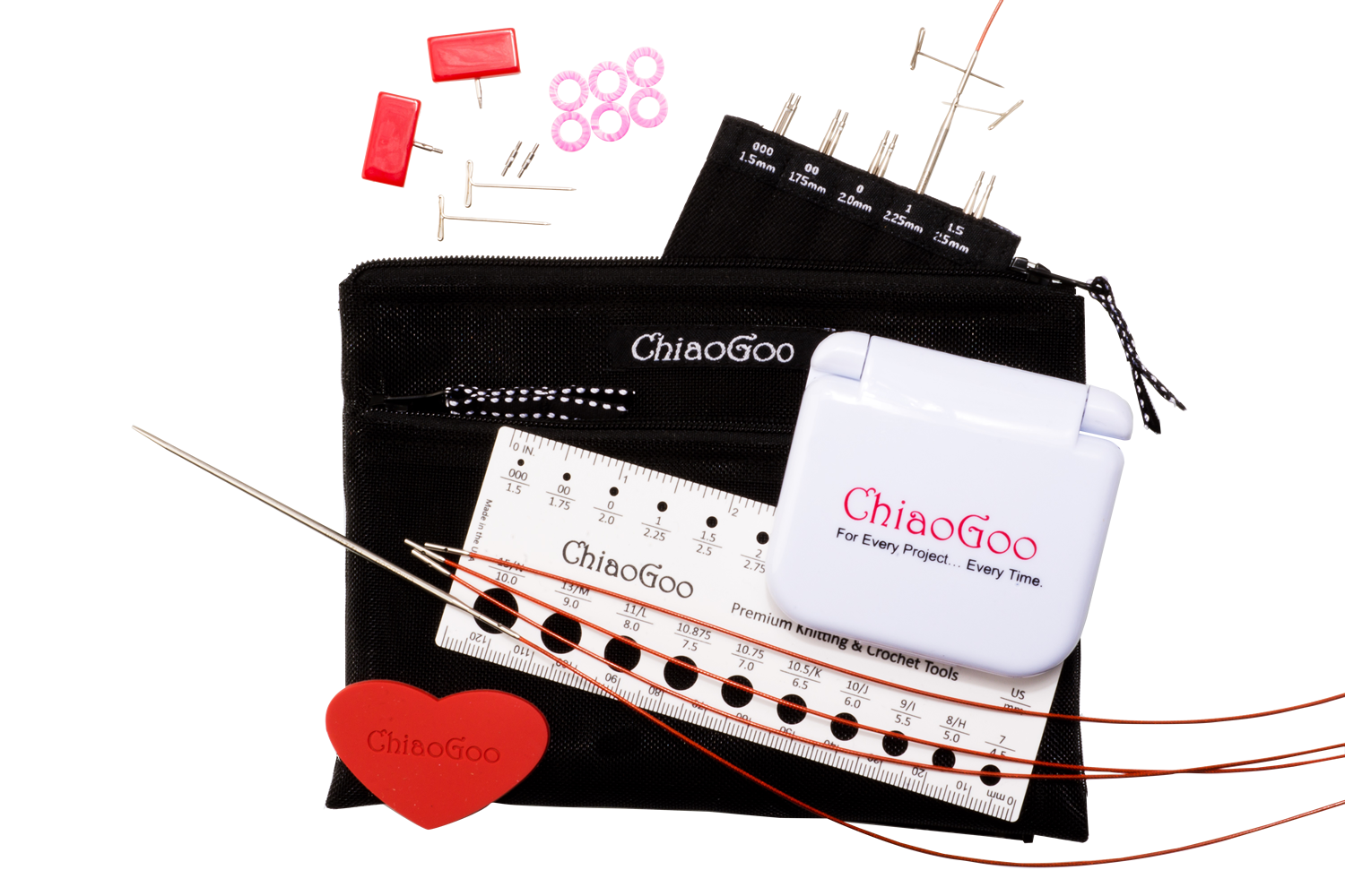 Набір з'ємних спиць Chiaogoo Twist Mini 10см арт. 7400-M